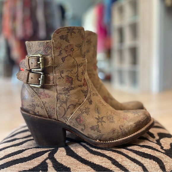 Lucchese Shoes - Floral “Catalina” Booties // Lucchese